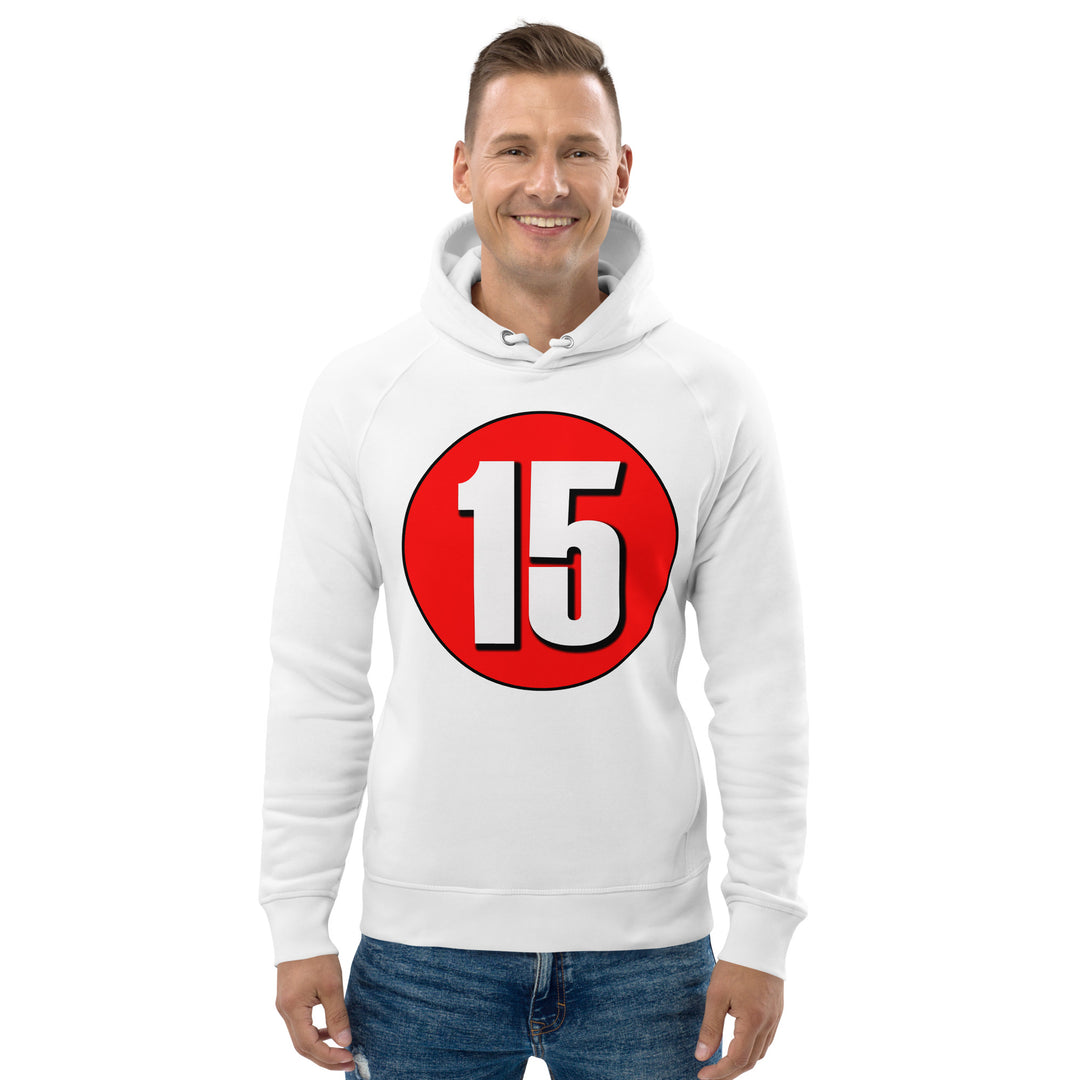 Unisex pullover hoodie: White on Red 15