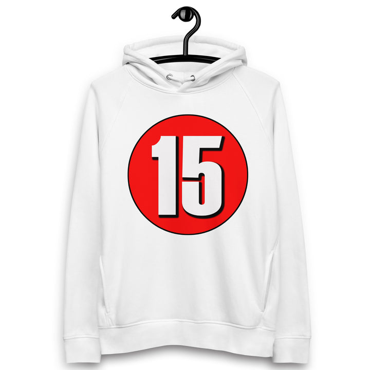 Unisex pullover hoodie: White on Red 15