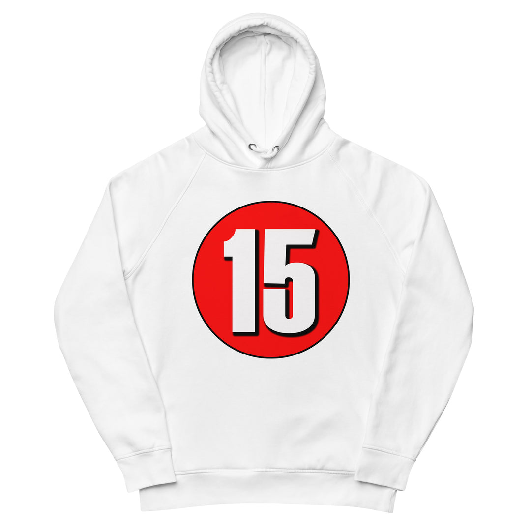 Unisex pullover hoodie: White on Red 15