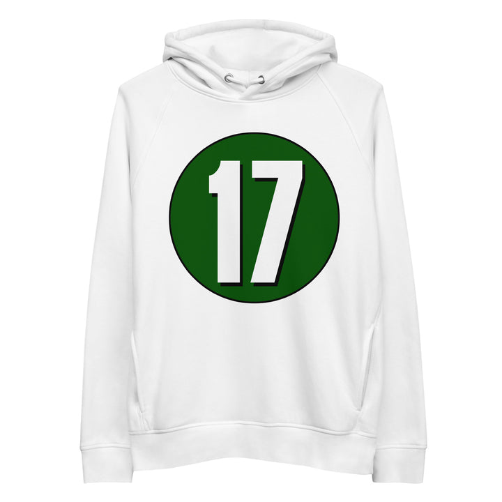 Unisex pullover hoodie: White on Hunter Green 17