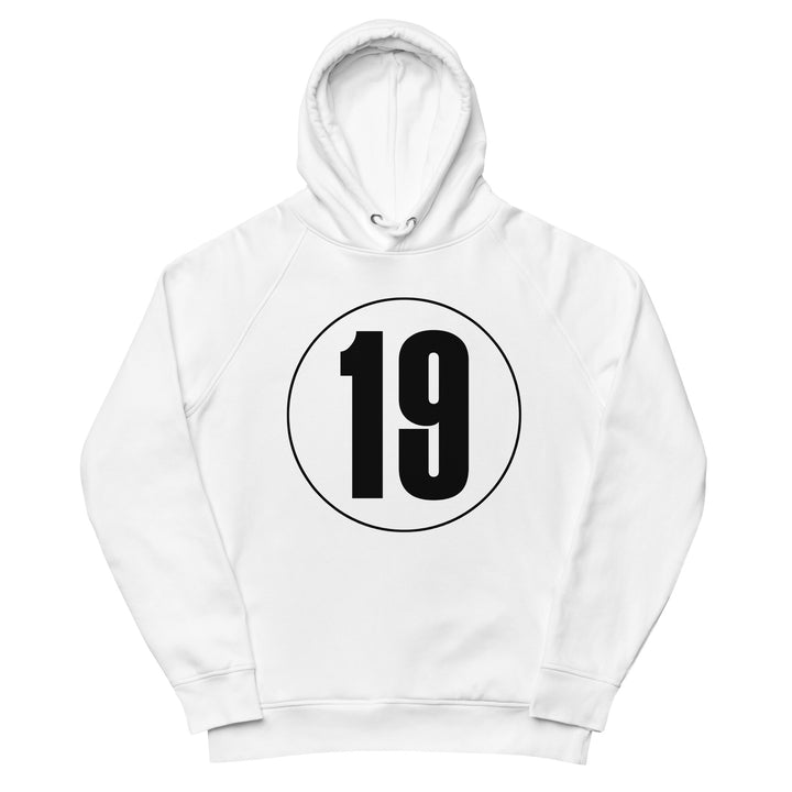 Unisex pullover hoodie: Black on White 19