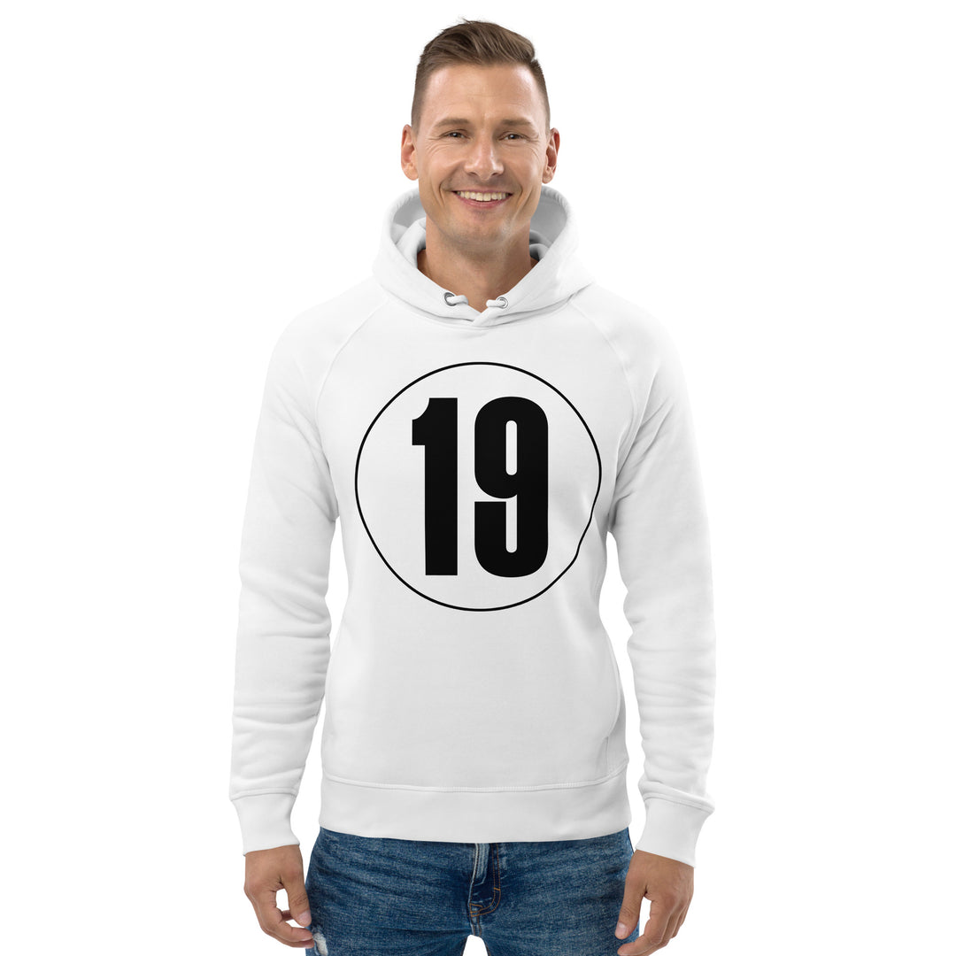 Unisex pullover hoodie: Black on White 19