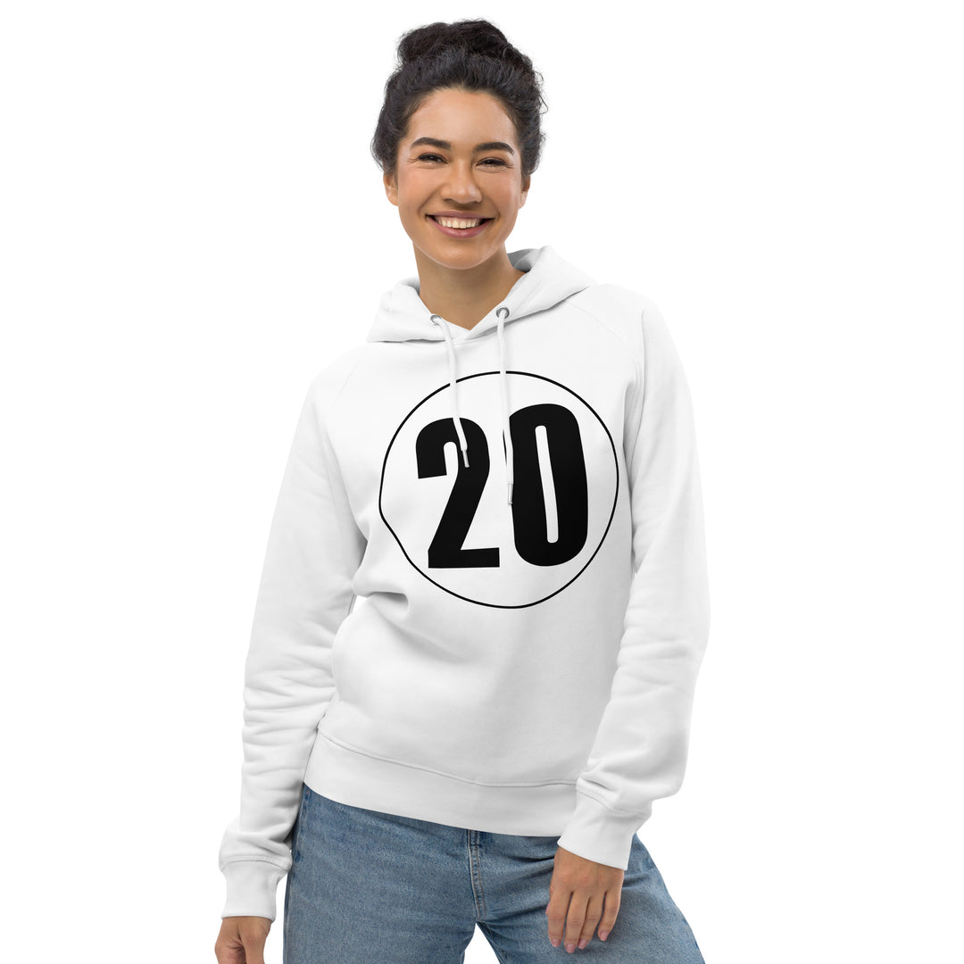 Unisex pullover hoodie: Black on White 20