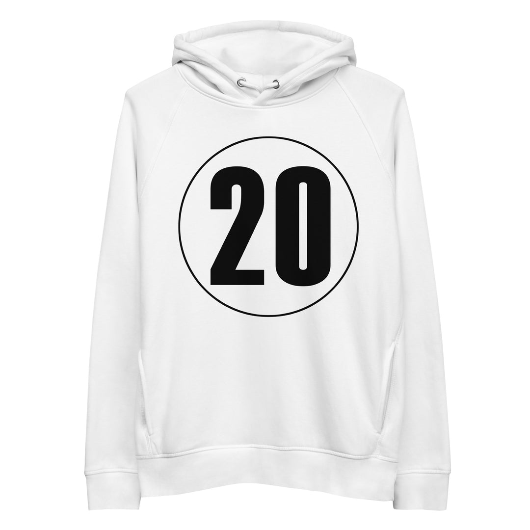 Unisex pullover hoodie: Black on White 20