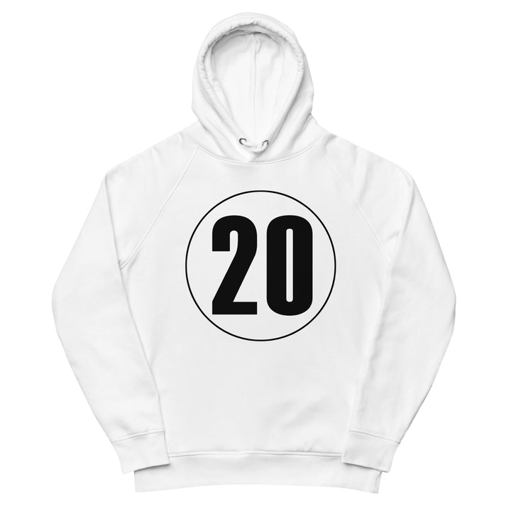 Unisex pullover hoodie: Black on White 20