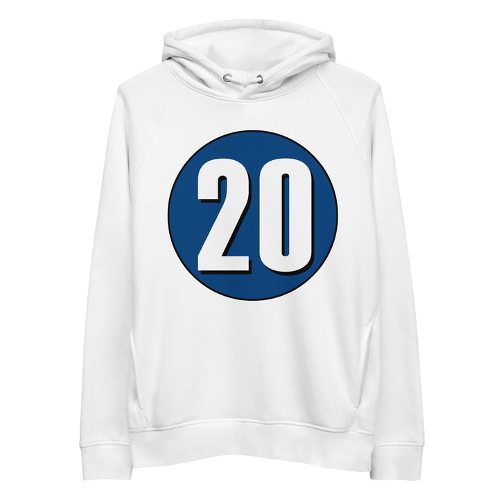 Unisex pullover hoodie: White on Navy Blue 20