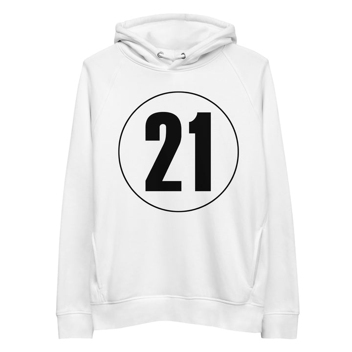 Unisex pullover hoodie: Black on White 21