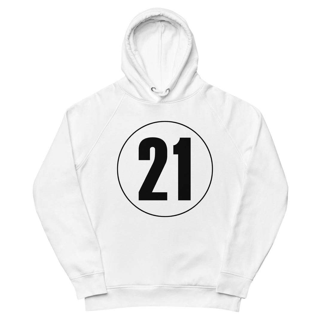 Unisex pullover hoodie: Black on White 21