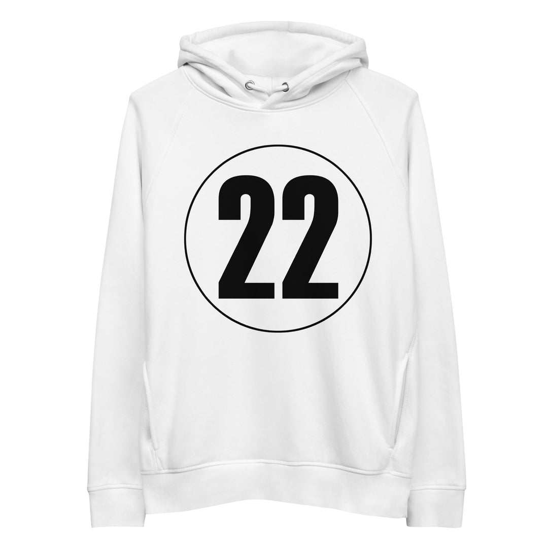 Unisex pullover hoodie: Black on White 22