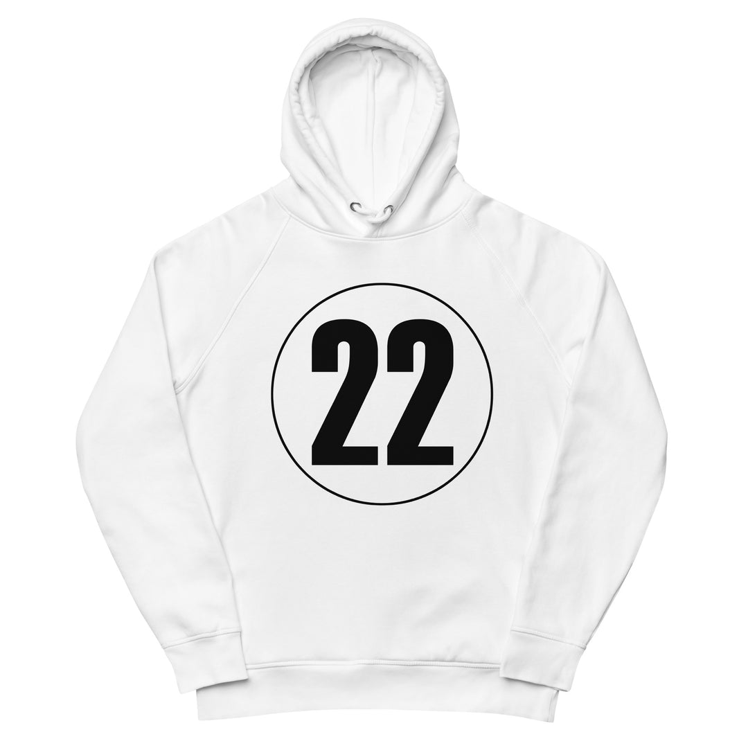 Unisex pullover hoodie: Black on White 22