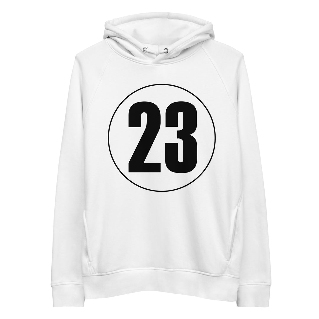 Unisex pullover hoodie: Black on White 23