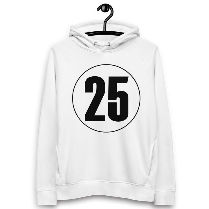 Unisex pullover hoodie: Black on White 25