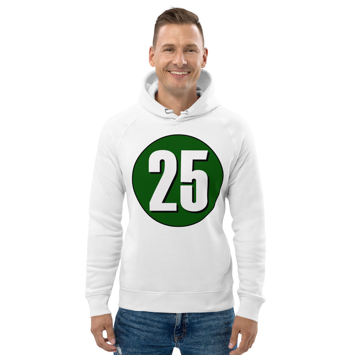 Unisex pullover hoodie: White on Hunter Green 25