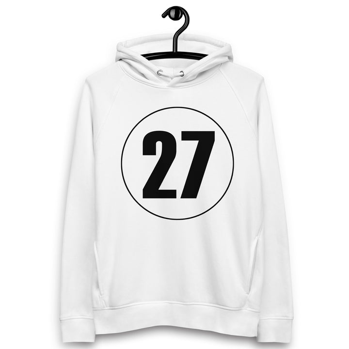 Unisex pullover hoodie: Black on White 27