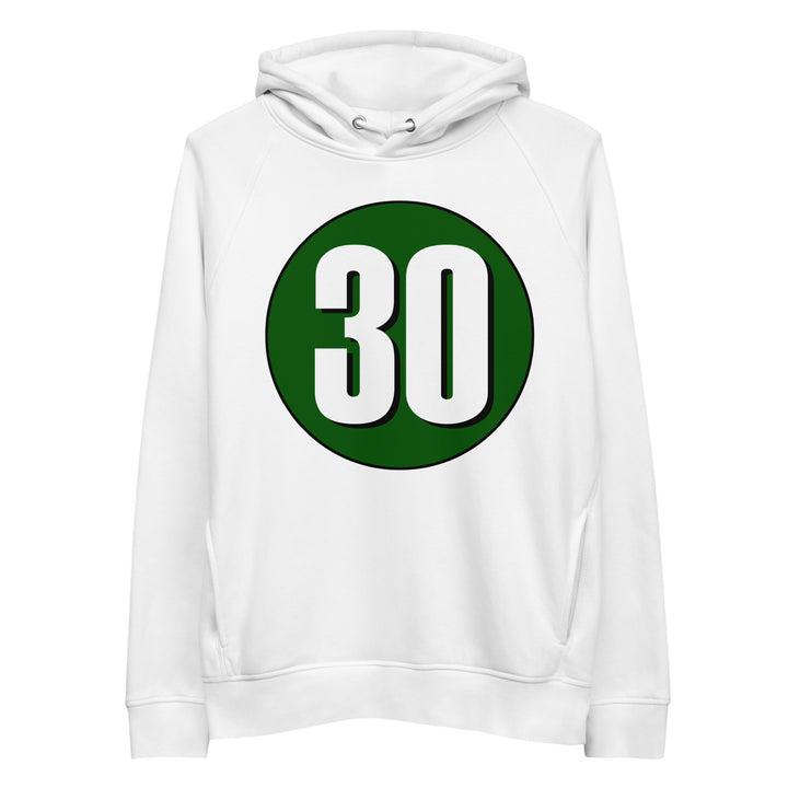 Unisex pullover hoodie: White on Hunter Green 30