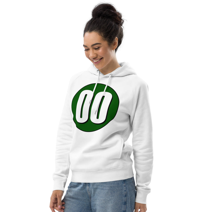 Unisex pullover hoodie: White on Hunter Green 00