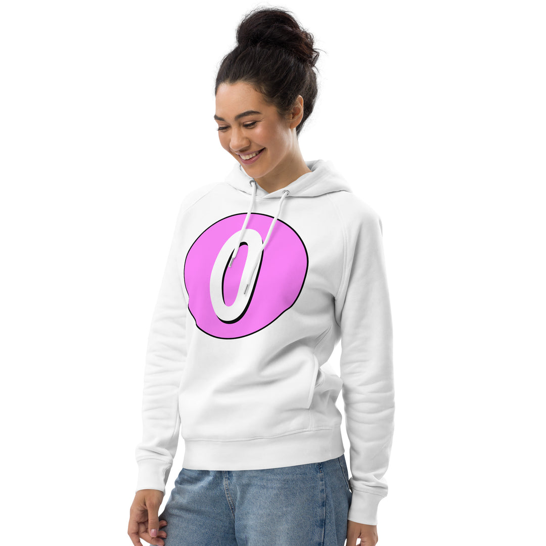 Unisex pullover hoodie: White on Pink 0