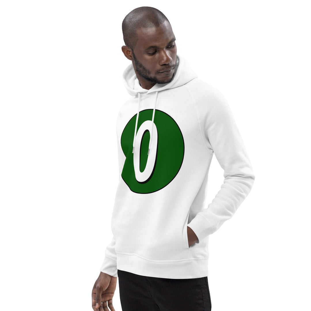 Unisex pullover hoodie: White on Hunter Green 0