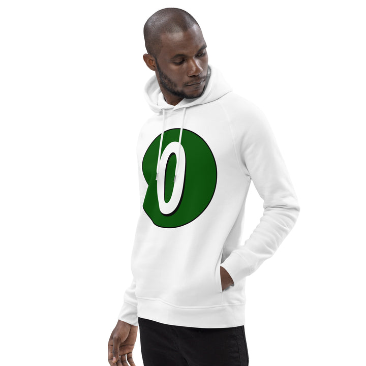 Unisex pullover hoodie: White on Hunter Green 0