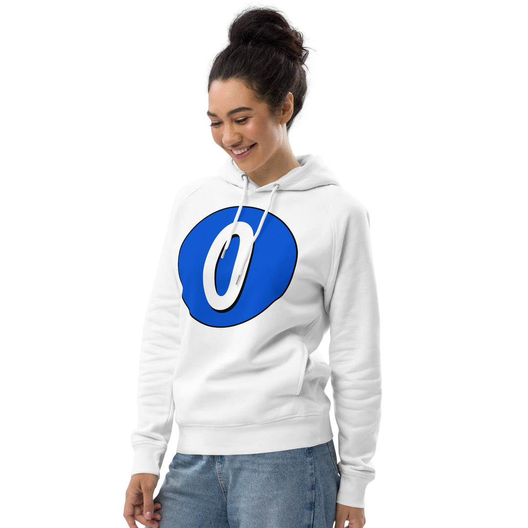 Unisex pullover hoodie: White on Periwinkle 0