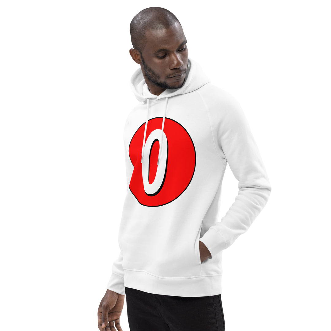 Unisex pullover hoodie: White on Red 0