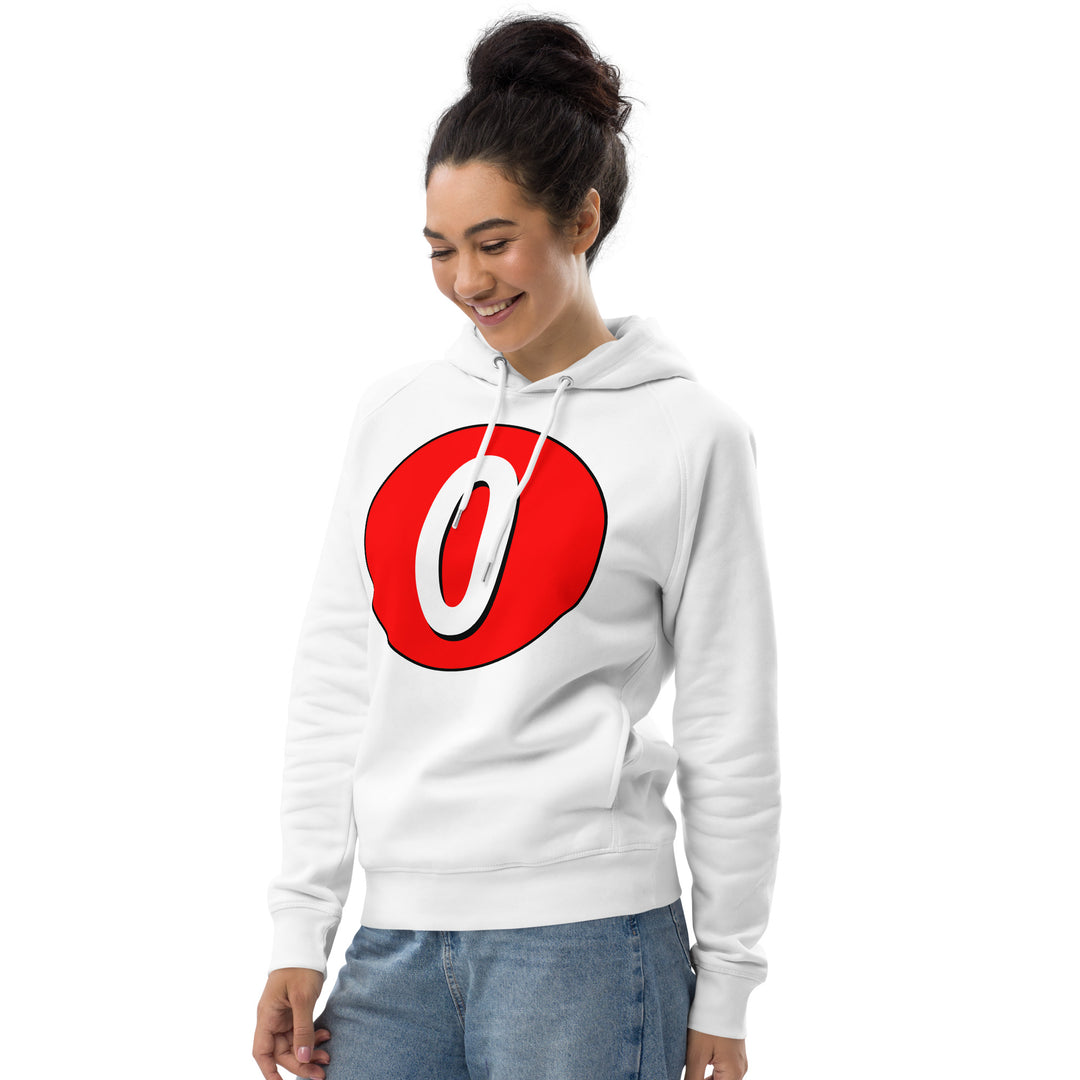 Unisex pullover hoodie: White on Red 0