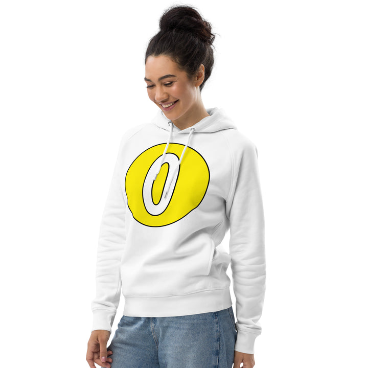 Unisex pullover hoodie: White on Yellow 0