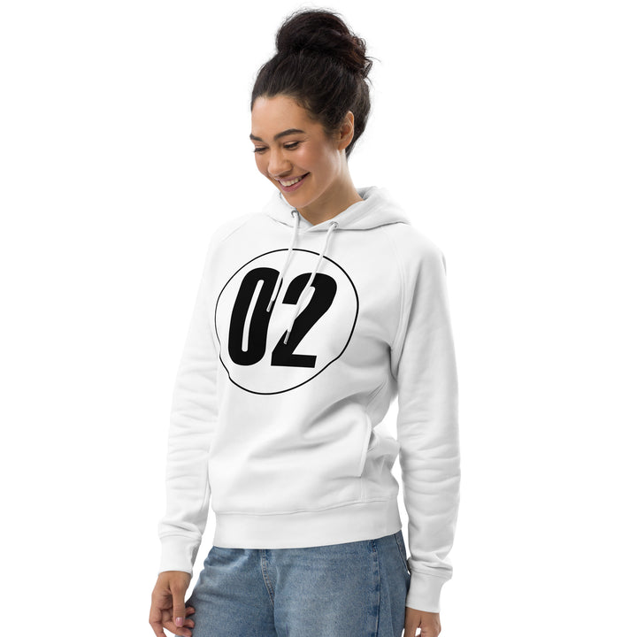 Unisex pullover hoodie: Black on White 02