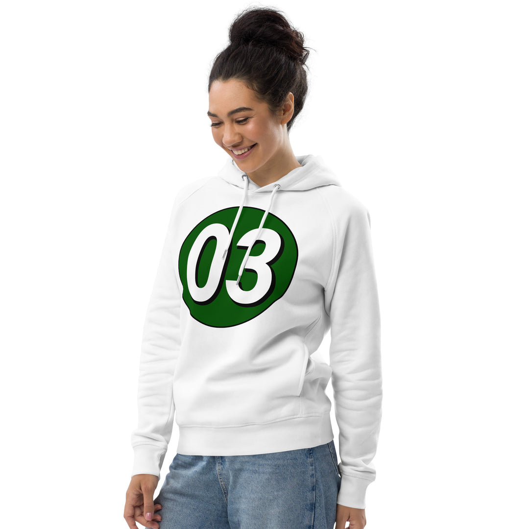 Unisex pullover hoodie: White on Hunter Green 03