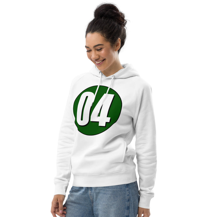 Unisex pullover hoodie: White on Hunter Green 04