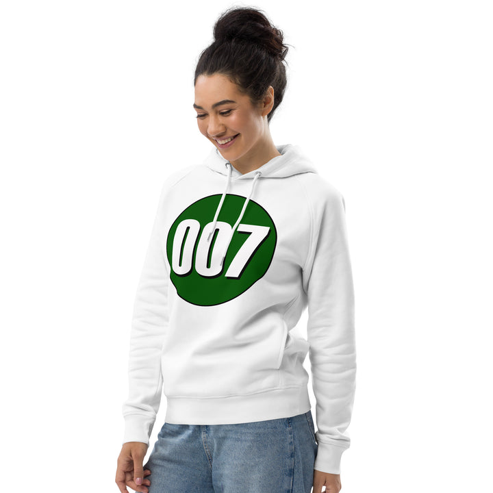 Unisex pullover hoodie: White on Hunter Green 007