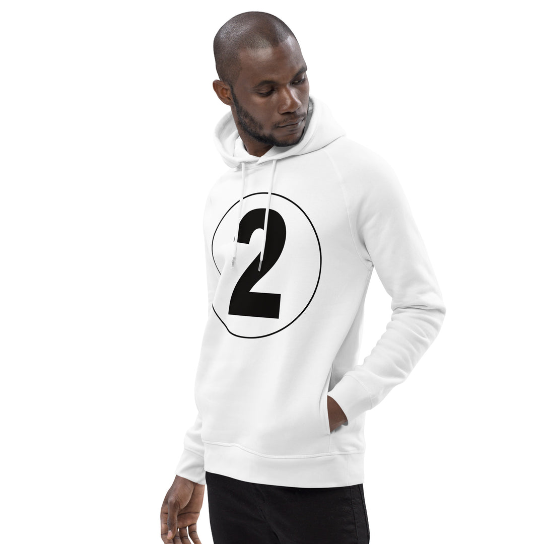 Unisex pullover hoodie: Black on White 2