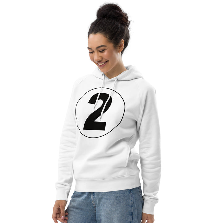 Unisex pullover hoodie: Black on White 2