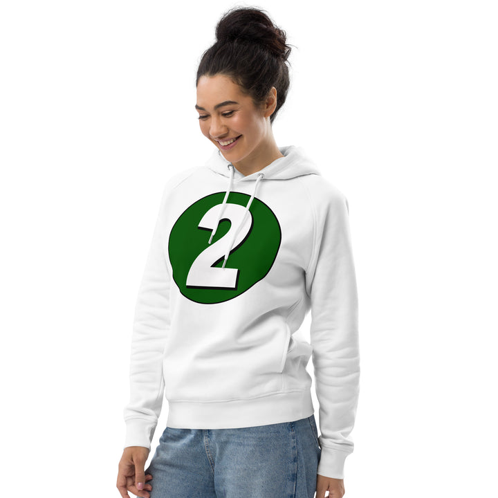 Unisex pullover hoodie: White on Hunter Green 2