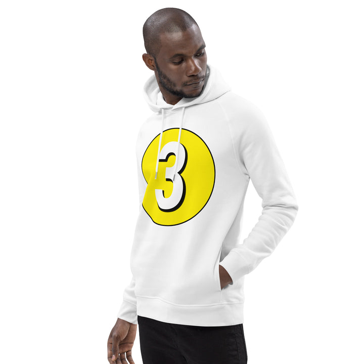 Unisex pullover hoodie: White on Yellow 3