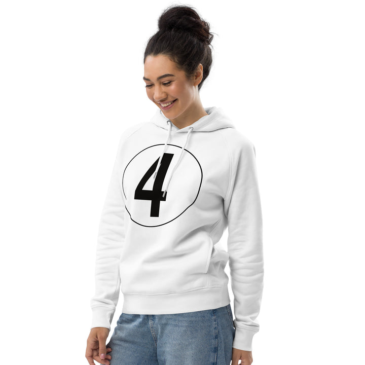 Unisex pullover hoodie: Black on White 4