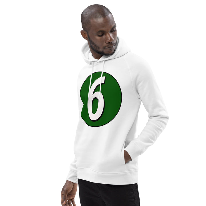 Unisex pullover hoodie: White on Hunter Green 6