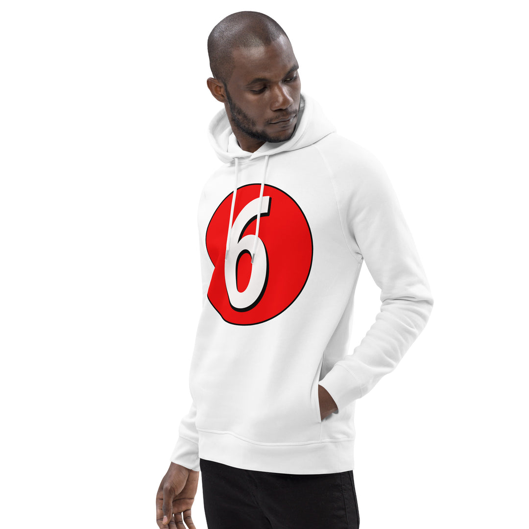 Unisex pullover hoodie: White in Red 6