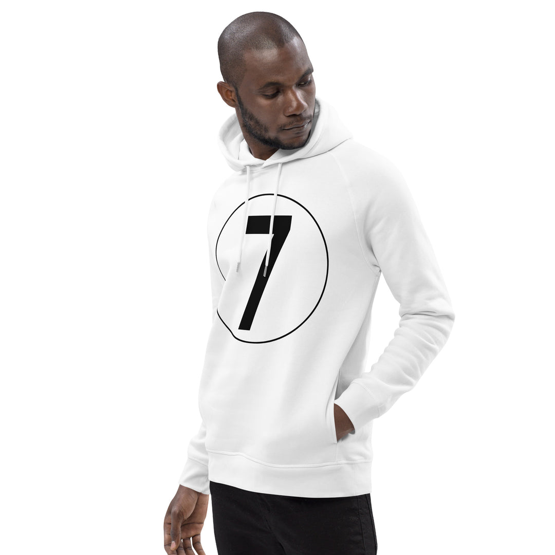 Unisex pullover hoodie: Black on White 7