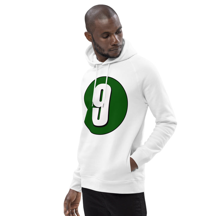 Unisex pullover hoodie: White on Hunter Green 9