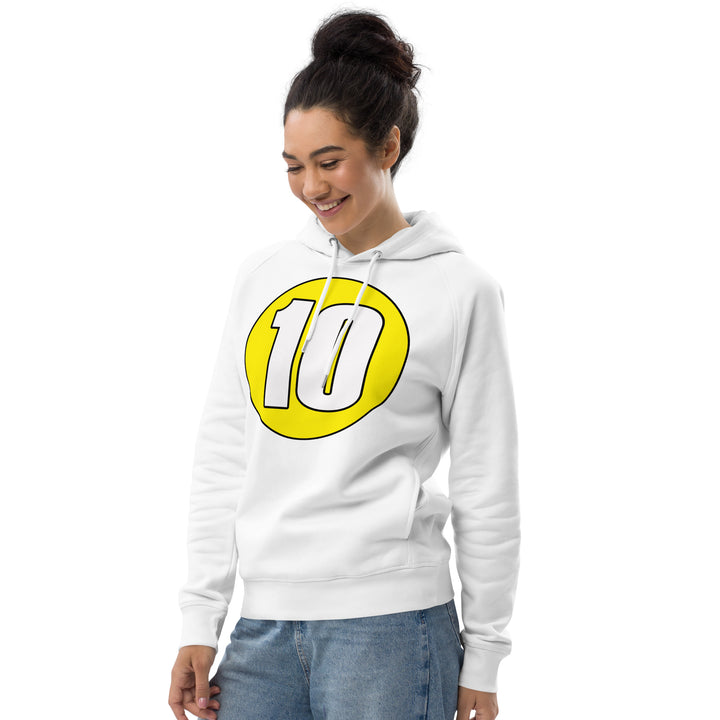 Unisex pullover hoodie: White on Yellow 10