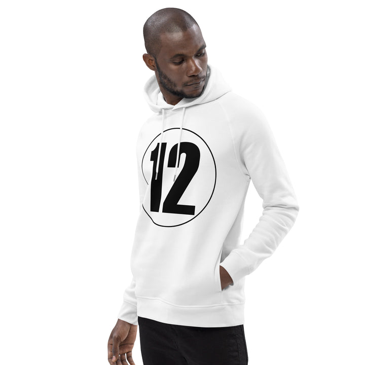 Unisex pullover hoodie: Black on White 12