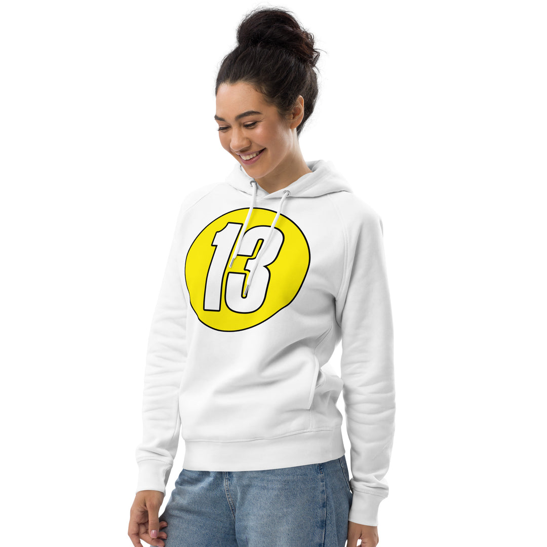 Unisex pullover hoodie: White on Yellow 13