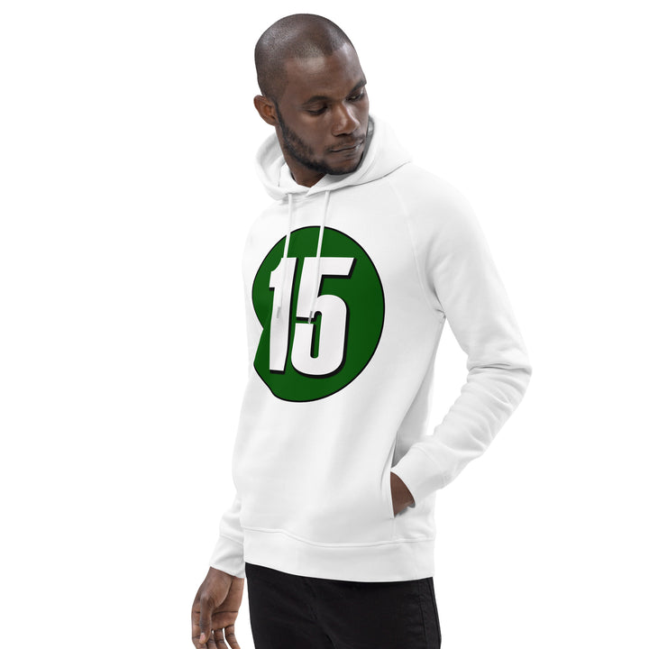 Unisex pullover hoodie: White on Hunter Green 15