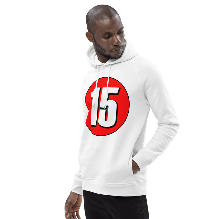 Unisex pullover hoodie: White on Red 15