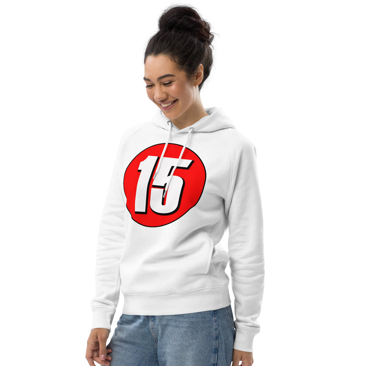 Unisex pullover hoodie: White on Red 15