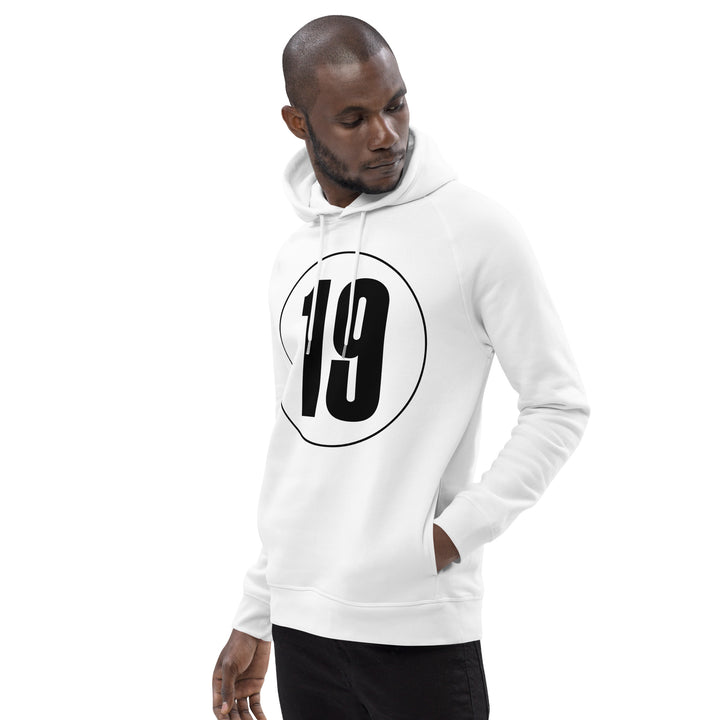 Unisex pullover hoodie: Black on White 19