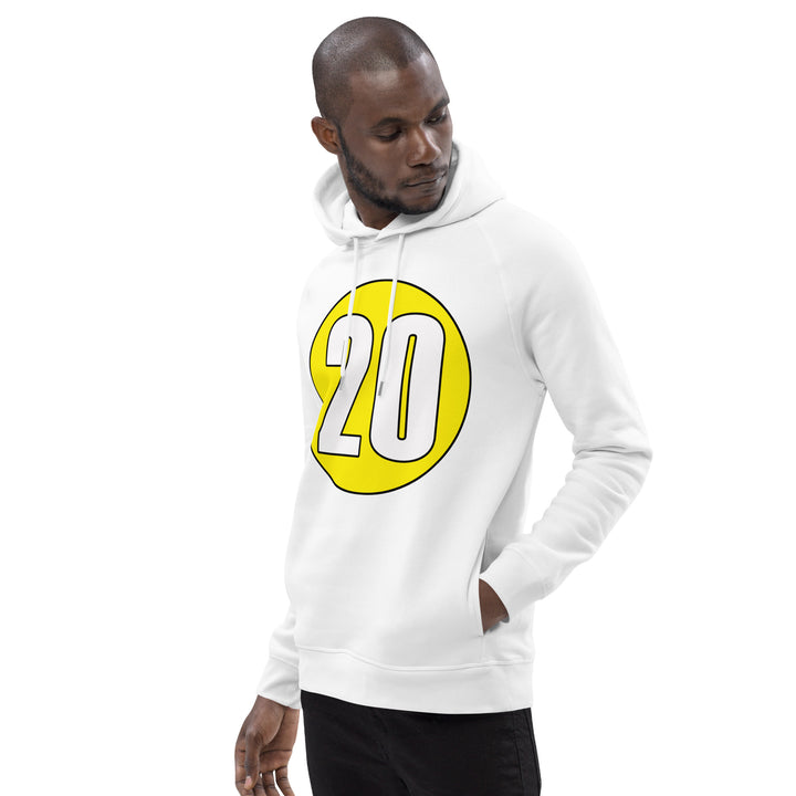 Unisex pullover hoodie: White on Yellow 20