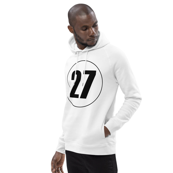 Unisex pullover hoodie: Black on White 27