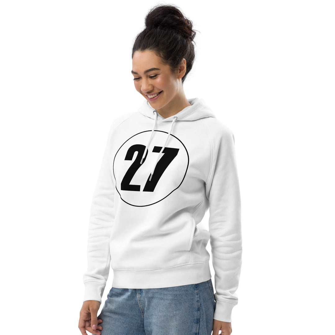 Unisex pullover hoodie: Black on White 27